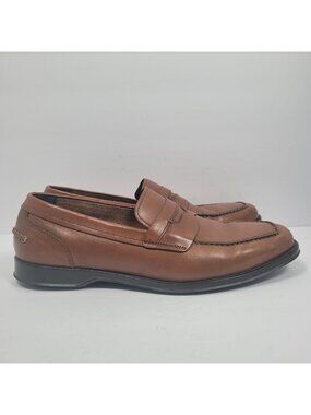 Cole Haan Men's Brown Leather Penny Loafers Dress Shoes C27582 US Size 11.5M